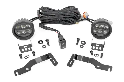 Rough Country - 72106 | Rough Country LED Light Kit 3.5 Inch Round w/ Amber DRL Toyota Tacoma 2WD/4WD (2024-2025)