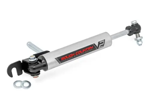 Rough Country - 8730170 | Rough Country V2 Steering Stabilizer Chevrolet Silverado / GMC Sierra 2500 HD & 3500 HD 4WD
