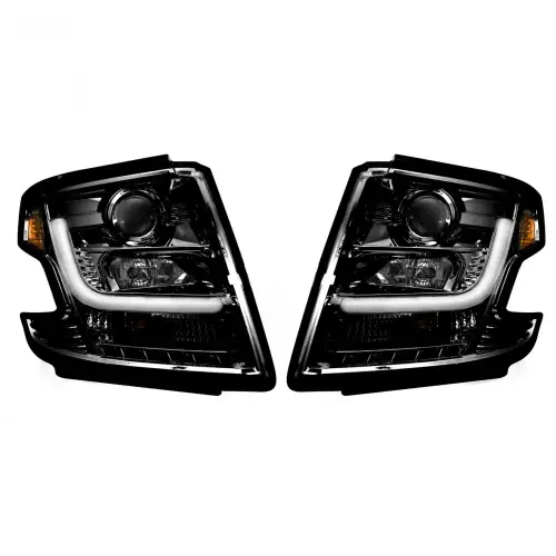 Recon Truck Accessories - 264400BKC | Recon Projector Headlights OLED Halos, DRL Smoked/Black (2015-2020 Tahoe)