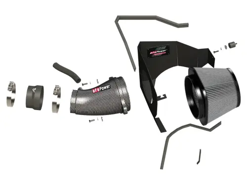 Afe - Advance Flow Engineering - 51-12172-C | AFE Power Track Series Stage-2 Carbon Fiber Intake System w/ Pro DRY S Filter 2011-2023 Challenger, Charger,  Chrysler 300 SRT8, SRT V8-6.4L HEMI