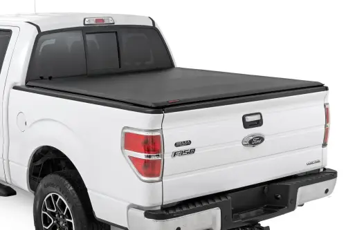 Rough Country - 42509550 | Rough Country Soft Roll Up Bed Cover (2009-2014 F150 Pickup 2WD/4WD | 5'7" Bed)