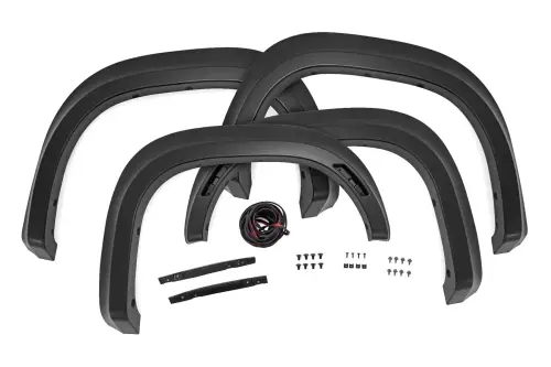 Rough Country - S-N12200 | Rough Country Sport Fender Flares For Nissan Frontier 2/4WD (2022-2025) | Flat Black