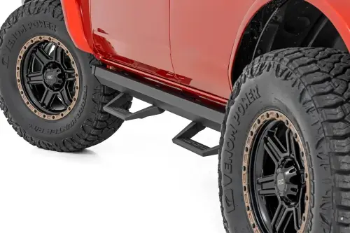 Rough Country - 51143 | Rough Country SRL2 Adjustable Aluminum Step (2021-2024 Bronco 4WD | 4 Door)