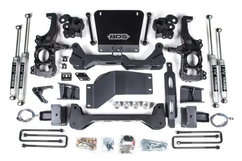 BDS Suspension - BDS753H | BDS Suspension 6.5 Inch Lift Kit Chevrolet Silverado / GMC Sierra 2500 HD / 3500 HD 4WD | Rear Lift 5 Inch Block Kit Lift Without Overload, NX2 Nitro Series Shocks