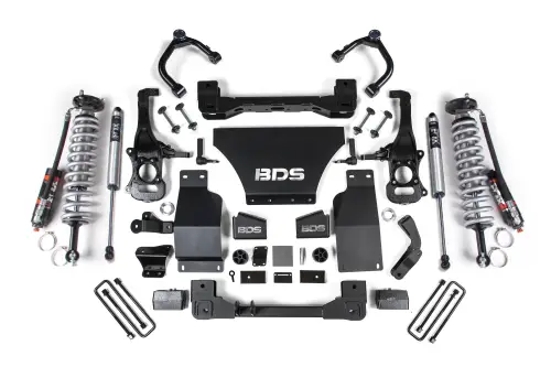 BDS Suspension - BDS1801FPE | BDS Suspension 6 Inch Lift Kit With Fox 2.5 Performance Elite Coil Over For Chevrolet Silverado / GMC Sierra 1500 4WD Gas | Rear Fox 2.0 Performance Series Shock