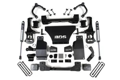 BDS Suspension - BDS1805FS | BDS Suspension 4 Inch Lift Kit For Chevrolet Silverado LT Trail Boss / GMC Sierra AT4 1500 4WD Gas | Rear Fox 2.0 Performance Series Shock