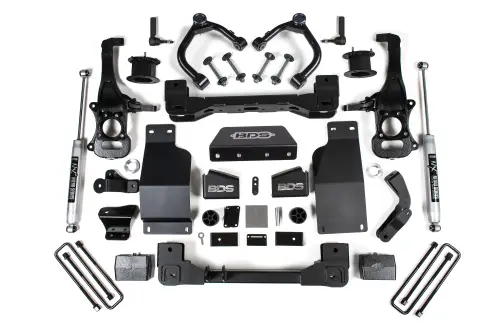 BDS Suspension - BDS1807H | BDS Suspension 4 Inch Lift Kit For Chevrolet Silverado LT Trail Boss / GMC Sierra AT4 1500 4WD Diesel | Rear NX2 Nitro Series Shock