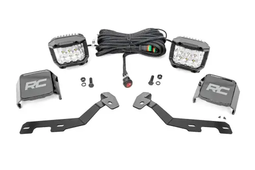 Rough Country - 82293 | Rough Country LED Ditch Light Kit For Ram 1500 | 3 Inch Osram Wide Angle Series