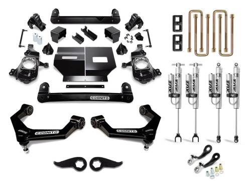 Cognito Motorsports - 110-P1270 | Cognito 5 Inch Performance Leveling Kit With PSRR 2.0 Shocks (Silverado, Sierra 2500 HD, 3500 HD 2WD/4WD)