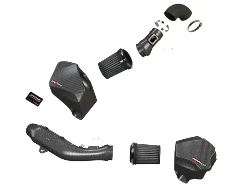 Afe - Advance Flow Engineering - 51-76305-CF | AFE Power Black Series Carbon Fiber Cold Air Intake System w/ Pro DRY S Filter 2019-2021 M2 Competition (F87), 2015-2020 M3, M4 (F80/82/83) L6-3.0L (tt) S55