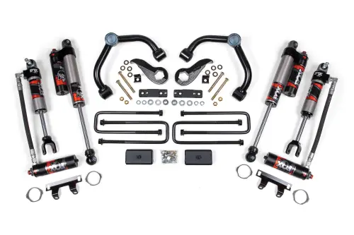 BDS Suspension - BDS761FPE | BDS Suspension 3 Inch Lift Kit For Chevrolet Silverado / GMC Sierra 2500HD / 3500HD | Rear Lift 2 Inch Block Kit With Overload | Fox 2.5 Performance Elite Shocks