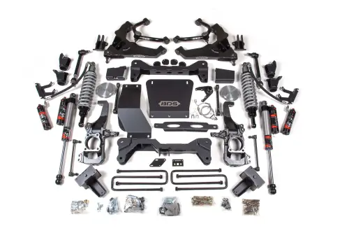 BDS Suspension - BDS792FPE | BDS Suspension 6.5 Inch Lift Kit With Fox 2.5 Coil Over Conversion For Chevrolet Silverado/GMC Sierra 2500 HD / 3500 HD Diesel | Rear Lift Block Kit Without Factory Overload, Rear Fox 2.5 Performance Elite Shocks