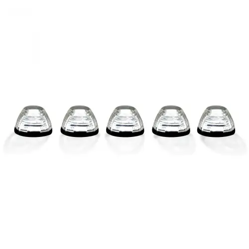 Recon Truck Accessories - 264143CLS | Recon 5 Piece Cab Light Set Strobe LED Clear Lens in White & Amber LEDs (1999-2016 F250, F350 Super Duty For Models That DID NOT Come With Factory Cab Lights)