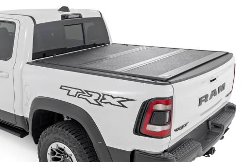 Rough Country - 47320650B | Rough Country Hard Low Profile Bed Cover (2019-2025 Ram 1500 2WD/4WD | 6'4" Bed)
