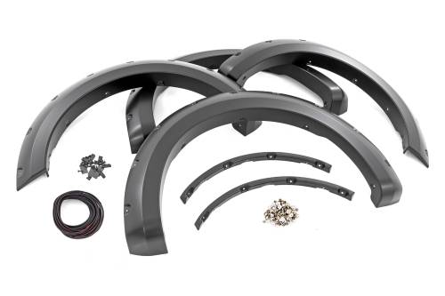 Rough Country - F-F20911B-UM | Rough Country Pocket Fender Flares For Ford F-150 2WD/4WD | Agate Black