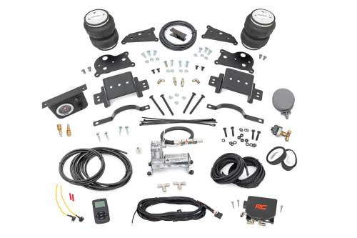 Rough Country - 10033WC | Rough Country Air Spring Kit | Rear 5 Inch Lift | with Onboard Air Compressor & Wireless Remote(2014-2025 Ram 2500 4WD)