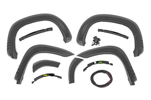 Rough Country - F-C319201A-G7C | Rough Country Fender Flares SF1 Chevrolet Silverado 1500 2/4WD | Red Hot