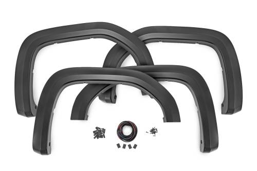 Rough Country - S-G11911-GXD | Rough Country Sport Fender Flares For GMC Sierra 1500 | Sterling Gray Metallic