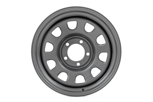 Rough Country - RC51-5165G | Rough Country Steel Wheel Gray | 15x10 | 5x4.5 | 3.30 Bore | -39