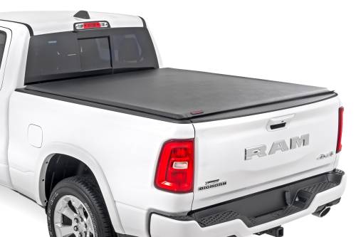 Rough Country - 42309650 | Rough Country Soft Roll Up Bed Cover For Ram 1500 / 1500 TRX | 6'4" Bed