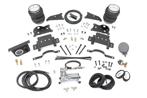 Rough Country - 10037C | Rough Country Air Spring Kit With Onboard Air Compressor (2014-2025 Ram 2500 2WD)