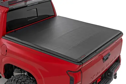 Rough Country - 42415551 | Rough Country Soft Roll Up Bed Cover Toyota Tacoma 2WD/4WD | 5' Bed