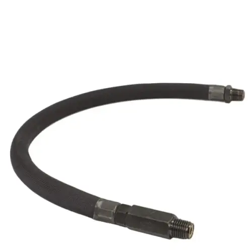 VIAIR - 92797 | VIAIR Stainless Steel Braided Leader Hose Black Sleeved | 3/8" (M) Swivel, 24"