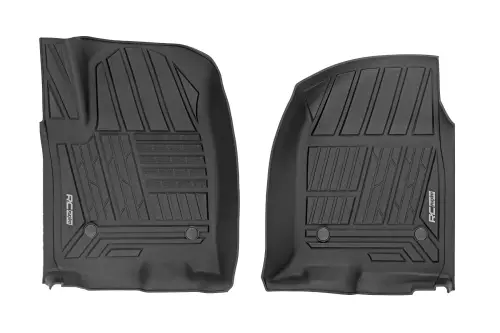 Rough Country - FF-2161 | Rough Country Flex-Fit Floor Mats Chevrolet Silverado /GMC Sierra 1500, 2500 HD & 3500 HD | First Row