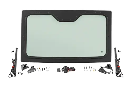 Rough Country - 98418213 | Rough Country Electric Tilt Windshield For Can-Am Defender HD8 / HD9 / HD10 | Glass