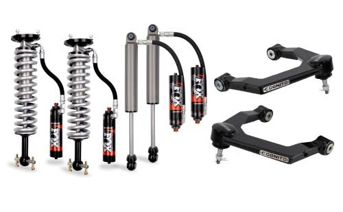 Cognito Motorsports - 210-P1298 | Cognito 1 Inch Elite Ball Joint Leveling Kit with Fox 2.5 Elite Performance Shocks (Silverado 1500 Trail Boss & ZR2 2WD/4WD, Sierra 1500AT4 & ATX4 2WD/4WD)