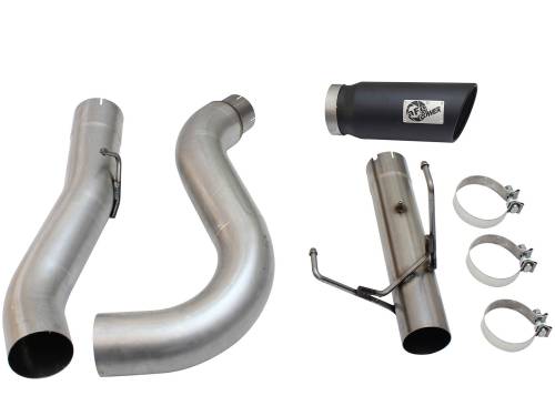 Afe - Advance Flow Engineering - 49-02051-1B | AFE Power ATLAS 5 IN Aluminized Steel DPF-Back Exhaust System w/Black Tip (2013-2018 Ram 2500, 3500 Pickup L6-6.7L td)