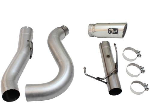 Afe - Advance Flow Engineering - 49-02051-1P | AFE Power ATLAS 5 IN Aluminized Steel DPF-Back Exhaust System w/Polished Tip (2013-2018 Ram 2500, 3500 Pickup L6-6.7L td)