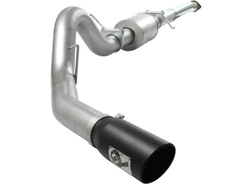 Afe - Advance Flow Engineering - 49-03041-B | AFE Power ATLAS 4 IN Aluminized Steel Cat-Back Exhaust System w/ Muffler & Black Tip (2011-2014 F150 Pickup V6-3.5L tt)