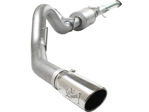 Afe - Advance Flow Engineering - 49-03041-P | AFE Power ATLAS 4 IN Aluminized Steel Cat-Back Exhaust System w/ Muffler & Polished Tip (2011-2014 F150 Pickup V6-3.5L tt)