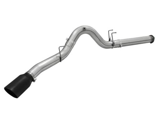 Afe - Advance Flow Engineering - 49-03064-B | AFE Power ATLAS 5 IN Aluminized Steel DPF-Back Exhaust System w/Black Tip (2015-2016 F250, F350 Super Duty V8-6.7L td)