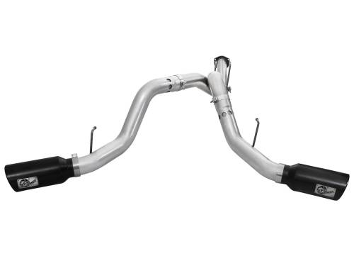 Afe - Advance Flow Engineering - 49-03065-B | AFE Power ATLAS 4 IN Aluminized Steel DPF-Back Exhaust System w/Black Tip (2011-2014 F250, F350 Super Duty V8-6.7L td)