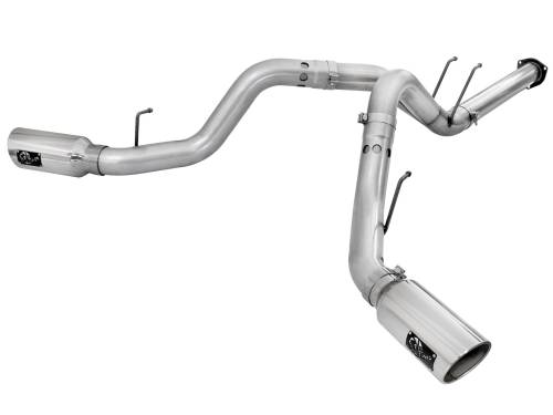 Afe - Advance Flow Engineering - 49-03065-P | AFE Power ATLAS 4 IN Aluminized Steel DPF-Back Exhaust System w/Polished Tip (2011-2014 F250, F350 Super Duty V8-6.7L td)