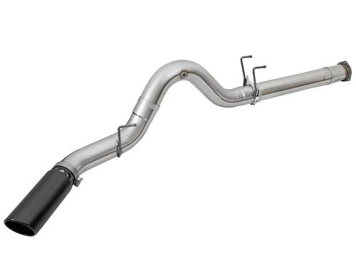 Afe - Advance Flow Engineering - 49-03090-B | aFe Power ATLAS 5 Inch Aluminized Steel DPF-Back Exhaust System For Ford Diesel Trucks V8-6.7L (td) | Black Tip
