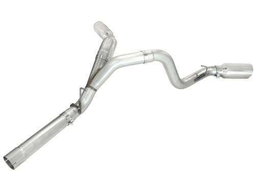 Afe - Advance Flow Engineering - 49-04043-P | AFE Power ATLAS 4 IN Aluminized Steel DPF-Back Exhaust System w/Polished Tip (2011-2016 Silverado, Sierra 2500 HD, 3500 HD V8-6.6L td)