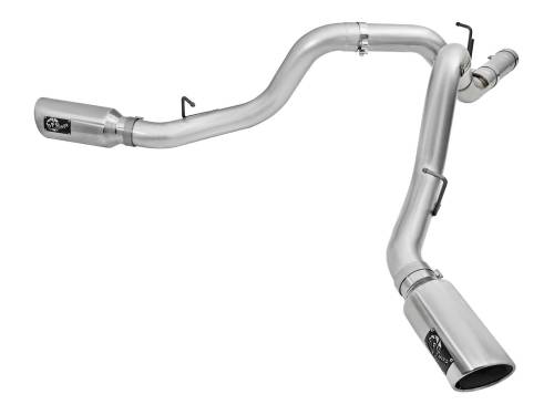 Afe - Advance Flow Engineering - 49-04080-P | AFE Power ATLAS 4 IN Aluminized Steel DPF-Back Exhaust System w/Polished Tip (2016-2016 Silverado, Sierra 2500 HD, 3500 HD V8-6.6L td)