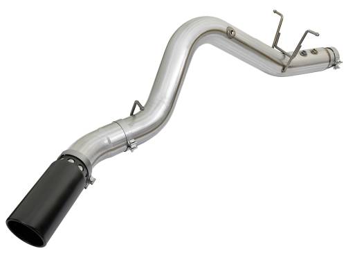 Afe - Advance Flow Engineering - 49-04085-B | AFE Power ATLAS 4 IN Aluminized Steel DPF-Back Exhaust System w/Black Tip (2017-2019 Silverado, Sierra 2500 HD, 3500 HD V8-6.6L td)