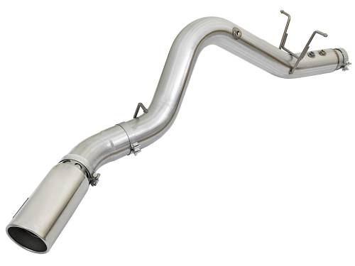 Afe - Advance Flow Engineering - 49-04085-P | AFE Power ATLAS 4 IN Aluminized Steel DPF-Back Exhaust System w/ Polished Tip (2017-2019 Silverado, Sierra 2500 HD, 3500 HD V8-6.6L td)