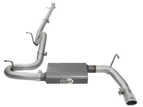 Afe - Advance Flow Engineering - 49-08044-1P | AFE Power Scorpion 2-1/2 IN Aluminized Steel Cat-Back Exhaust System w/ Polished Tip (2007-2018 Wrangler JK V6-3.6L/3.8L)