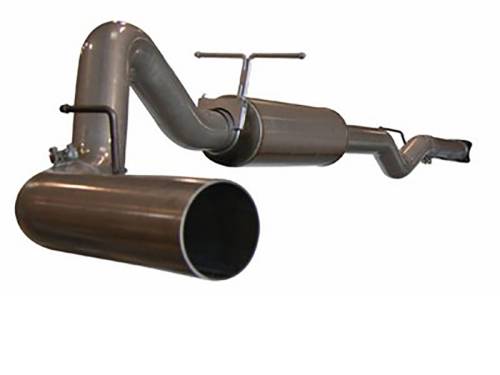 Afe - Advance Flow Engineering - 49-14002 | AFE Power Large Bore-HD 4 IN 409 Stainless Steel Cat-Back Exhaust System w/o Tip (2006-2007 Silverado, Sierra 2500 HD, 3500 HD V8-6.6L td)