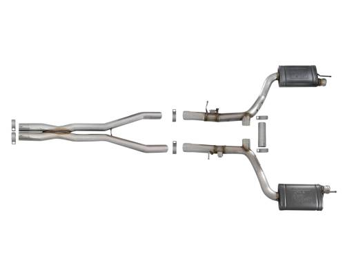 Afe - Advance Flow Engineering - 49-32061 | AFE Power MACH Force-Xp 304 Stainless Steel Cat-Back Exhaust System (2015-2023 Challenger V8-5.7L)