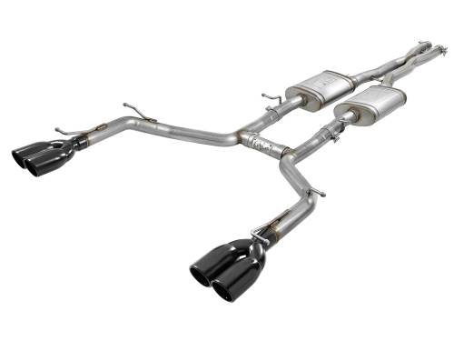 Afe - Advance Flow Engineering - 49-32067-B | AFE Power MACH Force-Xp 2-1/2 IN 304 Stainless Steel Cat-Back Exhaust System w/ Black Tips (2015-2023 Challenger V6-3.6L)