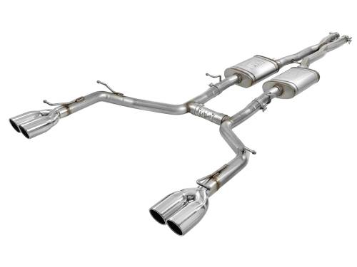 Afe - Advance Flow Engineering - 49-32067-P | AFE Power MACH Force-Xp 2-1/2 IN 304 Stainless Steel Cat-Back Exhaust w/ Polished Tips (2015-2023 Challenger V6-3.6L)