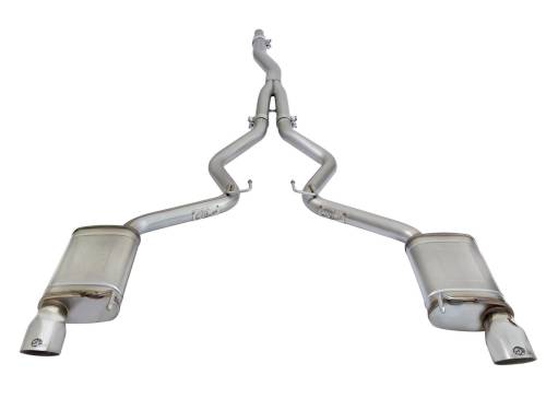 Afe - Advance Flow Engineering - 49-33084-P | AFE Power MACH Force-Xp 3 to 2-1/2 IN Stainless Steel Cat-Back Exhaust Sys w/Polished Tip (2015-2021 Mustang L4-2.3L t)