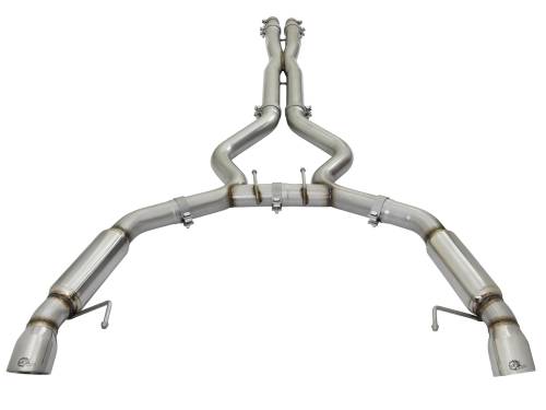 Afe - Advance Flow Engineering - 49-33088-P | AFE Power MACH Force-Xp 304 Stainless Steel Cat-Back Exhaust System w Muffler Polished Tip (2015-2017 Mustang V8-5.0L/V6-3.7L)