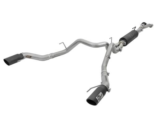 Afe - Advance Flow Engineering - 49-33094-B | AFE Power Rebel Series Cat-Back Exhaust System w/ Black Tip (2017-2019 F150 Pickup V6-3.5L tt)